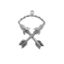 Picture of Sterling Silver Crossed Arrows Charm, 21x27mm 