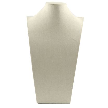 Picture of Beige Linen Mannequin Style Necklace Display, 10-3/4" L x 6-1/2" W x 18" H, Sold individually, Imported