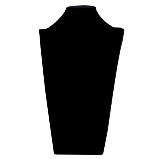 Picture of Black Velvet Mannequin Style Necklace Display, 10-3/4" L x 6-1/2" W x 18" H, Sold individually, Imported