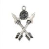 Picture of Sterling Silver Crossed Arrows Charm, 19x23mm 