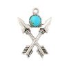 Picture of Sterling Silver Crossed Arrows Charm, 19x23mm 