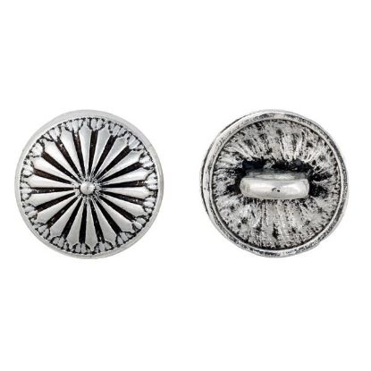 Picture of Base Metal Navajo Concho Button 15mm, Sold per pkg of 10