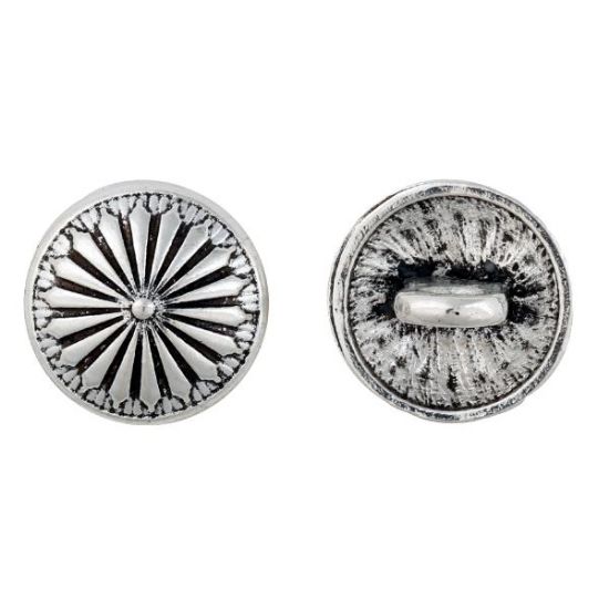 Picture of Base Metal Navajo Concho Button 15mm, Sold per pkg of 10