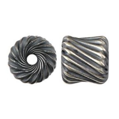 Picture of Sterling Silver Navajo Pearl Style by JCK, 10mm Corrugated Twist Bead