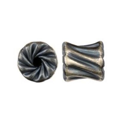 Picture of Sterling Silver Navajo Pearl Style by JCK, 12mm Corrugated Twist Bead