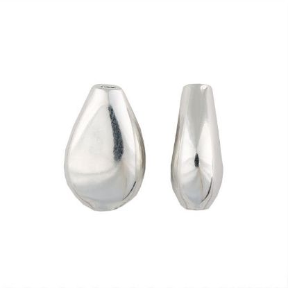 Picture of Sterling Silver Plain Drop Bead, 7x11mm