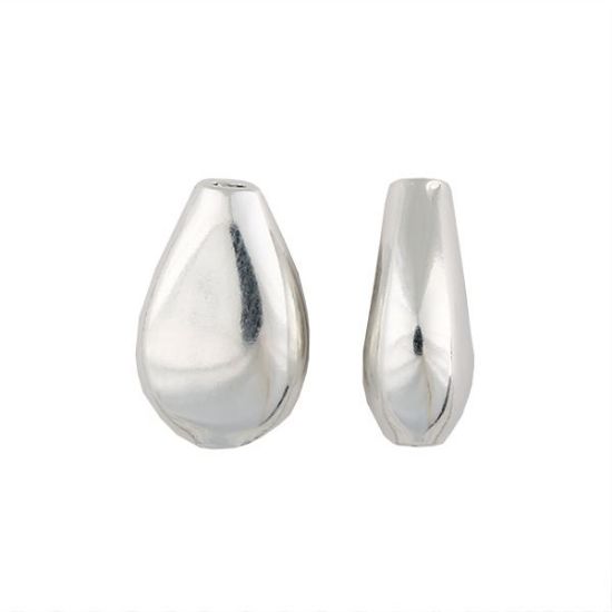 Picture of Sterling Silver Plain Drop Bead, 7x11mm