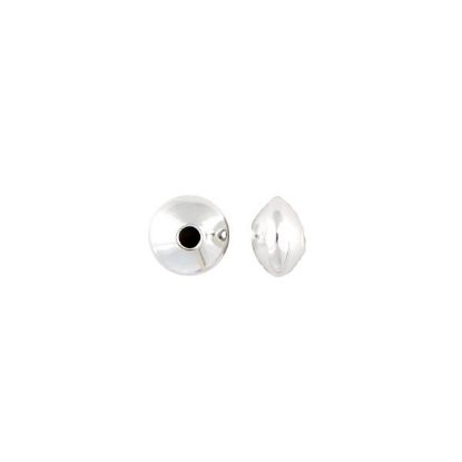 Picture of Sterling Silver Rondelle Bead, ID 1.1mm, 3x4.4mm, Sold per pkg of 10