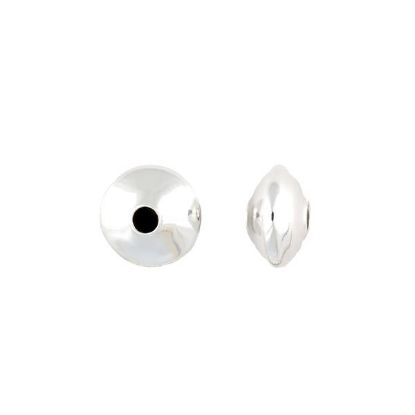 Picture of Sterling Silver Rondelle Bead, ID 1.5mm, 3.8x6.2mm
