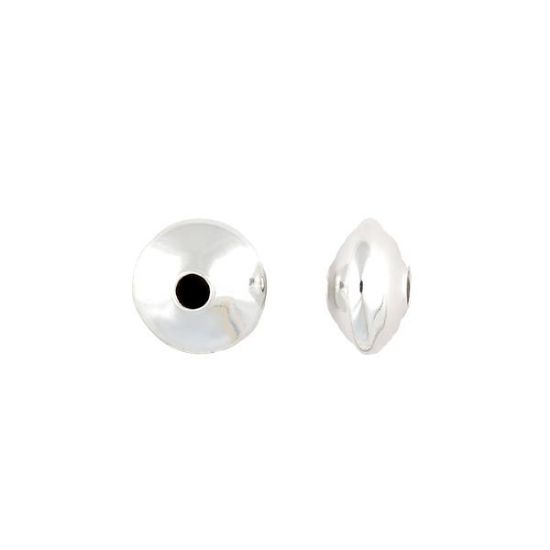 Picture of Sterling Silver Rondelle Bead, ID 1.5mm, 3.8x6.2mm