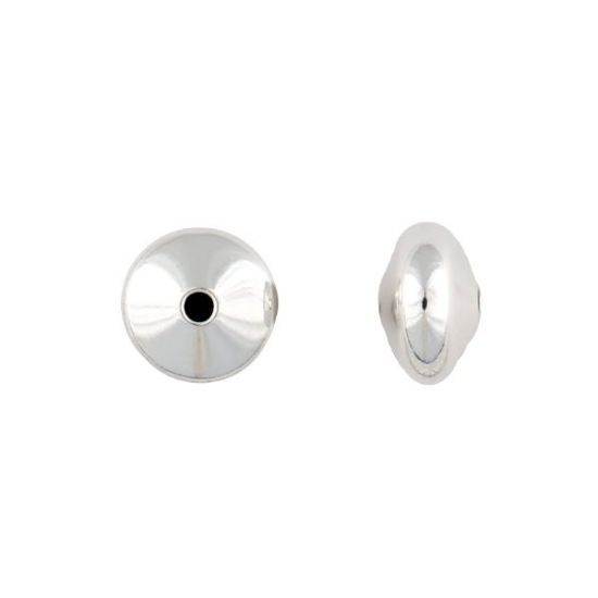 Picture of Sterling Silver Rondelle Bead, ID 1.1mm, 4.2x7mm