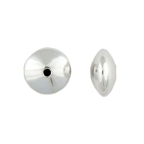 Picture of Sterling Silver Rondelle Bead, ID 1.4mm, 4.5x8.5mm