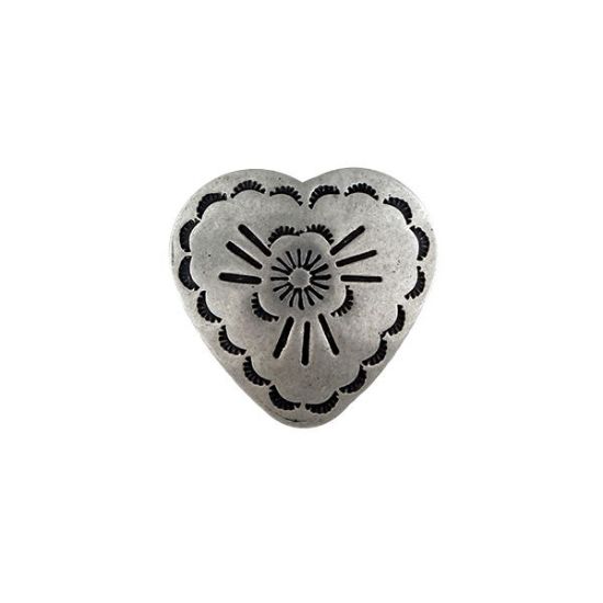 Picture of Nickel Silver Heart Sun 22mm Concho with Loop