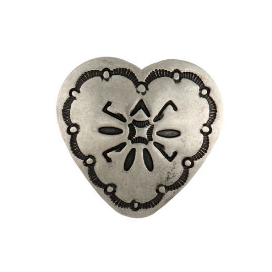 Picture of Nickel Silver Butterfly Heart 30mm Concho with Loop