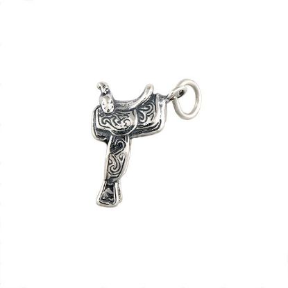 Picture of Sterling Silver Saddle, 21.5x13mm Charm