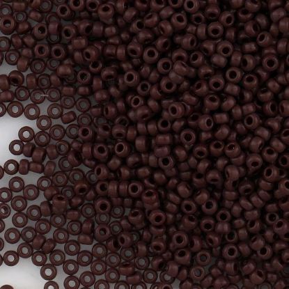 Picture of Opaque Dark Brown Seed Bead #409 / Size 11<br />Approximately 25 Grams