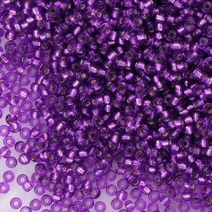 Picture of Size 11 Japanese Seed Beads, Silverlined Violet (#27), Approximately 25 Grams
