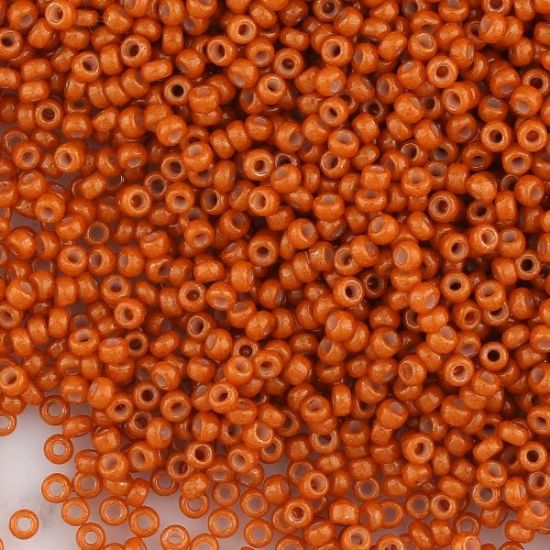 Picture of Opaque Candied Yam Seed Bead #403C / Size #11<br />Approximately 25 Grams