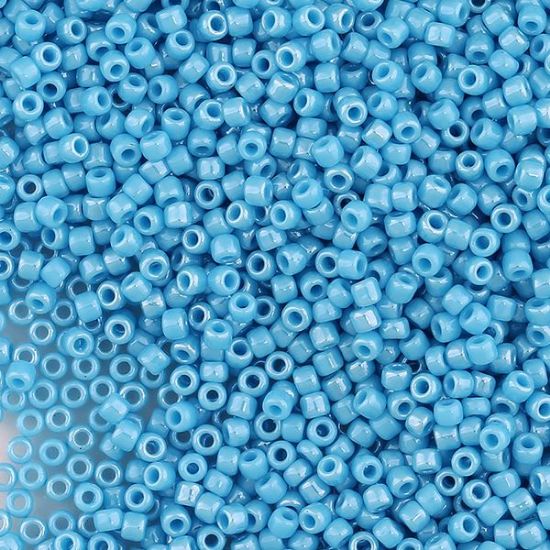 Picture of Opaque Lustre Sioux Blue Seed Bead #430C / Size 11<br />Approximately 25 Grams