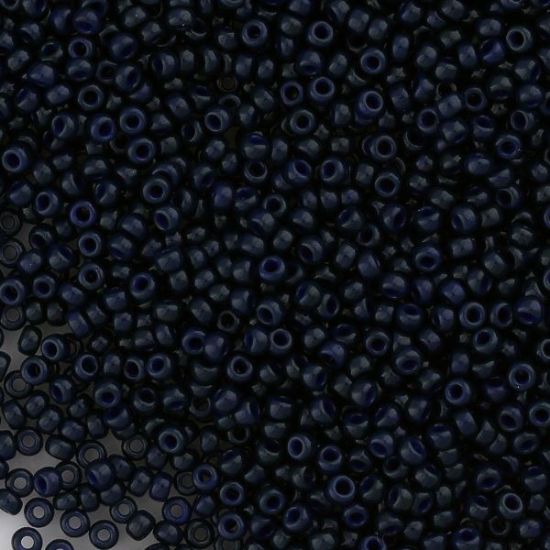 Picture of Opaque Midnight Seed Bead Color 414B / Size #11<br />Approximately 25 Grams