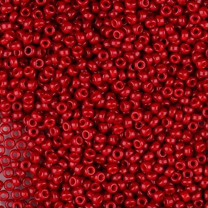 Picture of Opaque Cranberry Seed Bead #407A / Size 11<br />Approximately 25 Grams