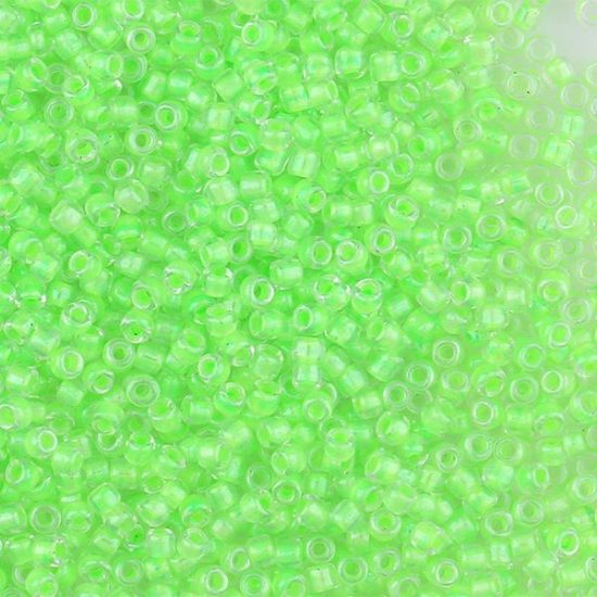 Picture of Size 11 Japanese Seed Beads, Crystal Neon Lime (#206B), Approximately 25 Grams