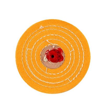 Picture of Yellow Treated Razoredge Buffing Wheel, 4" Diameter