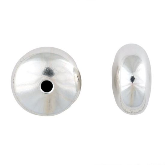 Picture of Sterling Silver Rondelle Bead, ID 1.7mm, 6.1x10.9mm