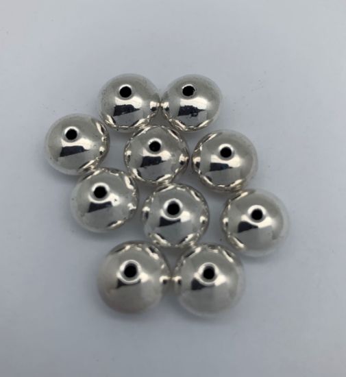 Picture of Silver Plated Rondelle Bead, 7x10mm