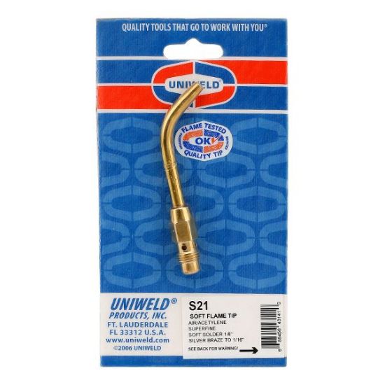 Picture of Uniweld Super Fine Torch Tip #1, Soft Solder 1/8", Silver Braze to 1/16"