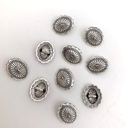 Picture of Base Metal Ganado 16x20mm Concho Button, 10 Buttons