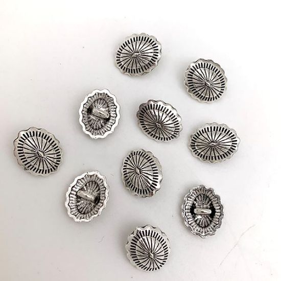 Picture of Base Metal Ganado 16x20mm Concho Button, 10 Buttons