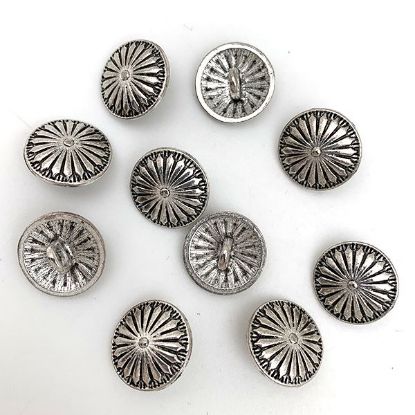 Picture of Base Metal Navajo 18mm Concho Button, 10 Buttons