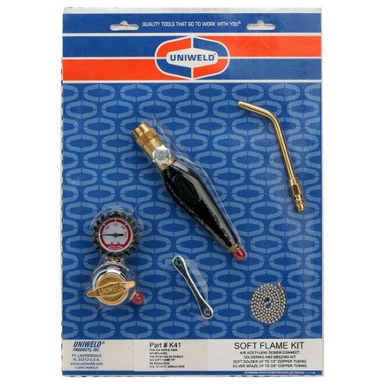 Picture of Uniweld Acetylene Soft Flame Kit (Tank Sold Separately), 6 Piece Kit