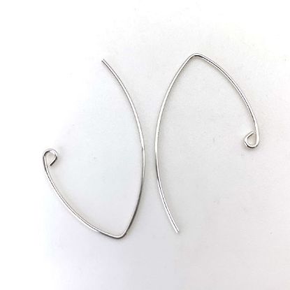 Picture of Sterling Silver "V" Ear Wire, 33mm, 0.030"