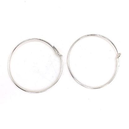 Picture of Sterling Silver Beading Earring Hoop, 25mm, 0.020"