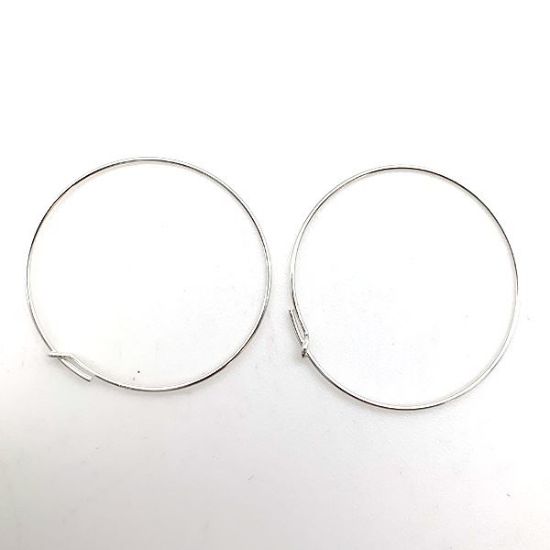 Picture of Sterling Silver Beading Earring Hoop, 30mm, 0.020"