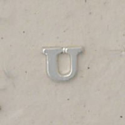 Picture of Sterling Silver Block Letter "U" - 1/4 Inch, 24ga
