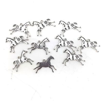 Picture of Silver Plated Horse Pendant, 24x28mm, 10-pieces per pkg