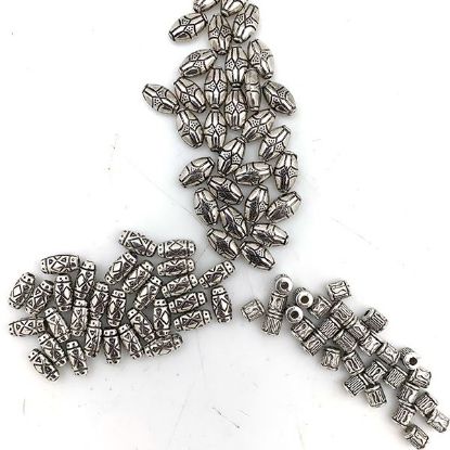 Picture of Assorted Silver Plated Shape Beads, 30-pieces per pkg