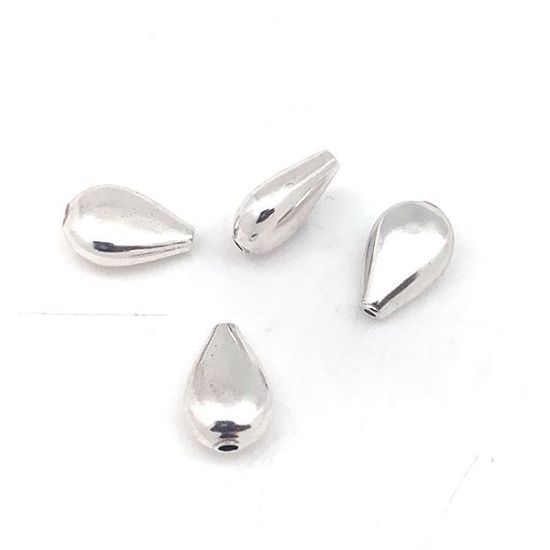 Picture of Sterling Silver Plain Drop Bead, 12x18mm 