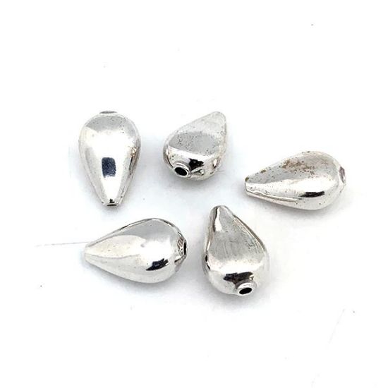 Picture of Sterling Silver Plain Drop Bead, 14x21mm