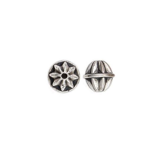 Picture of Silver Plated Oxidized Star Bead, 10mm, 20-pieces