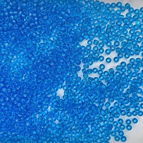 Picture of Size 11 Japanese Seed Beads, Transparent Dark Capri (#149A), Approximately 25 Grams