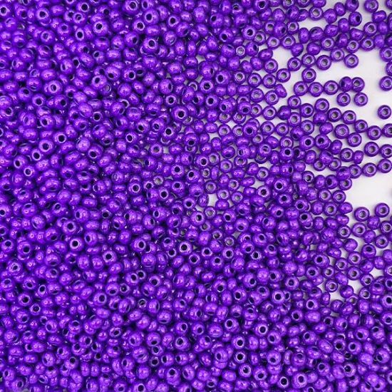 Picture of Size 11 Czech Seed Beads, Opaque Terra Intensive Purple, Approximately 25 Grams