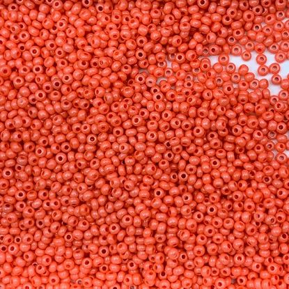Picture of Size 11 Czech Seed Beads, Opaque Terra Intensive Orange, Approximately 25 Grams