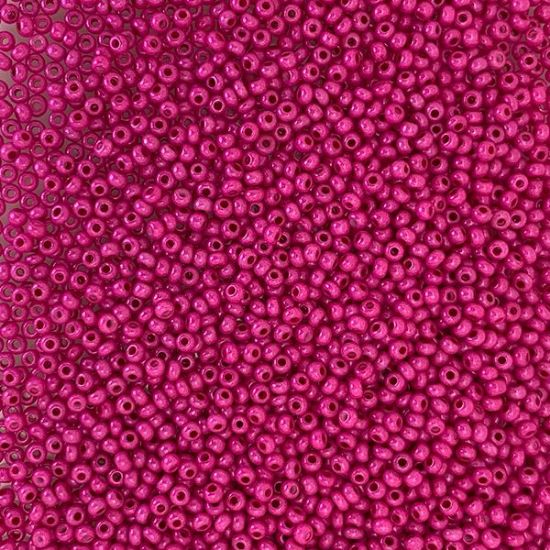 Picture of Size 11 Czech Seed Beads, Opaque Terra Intensive Pink, Approximately 25 Grams