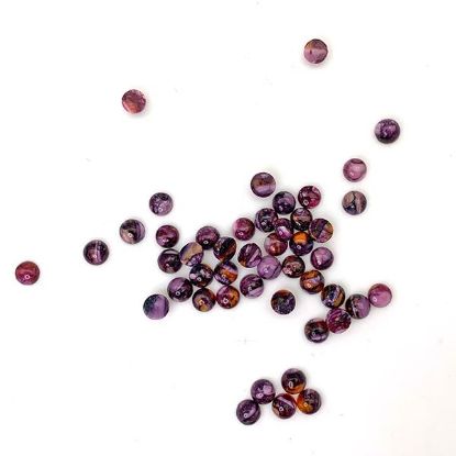 Picture of Purple Stabilized Compressed Spiny Oyster Cabochon Round 4mm, No Back