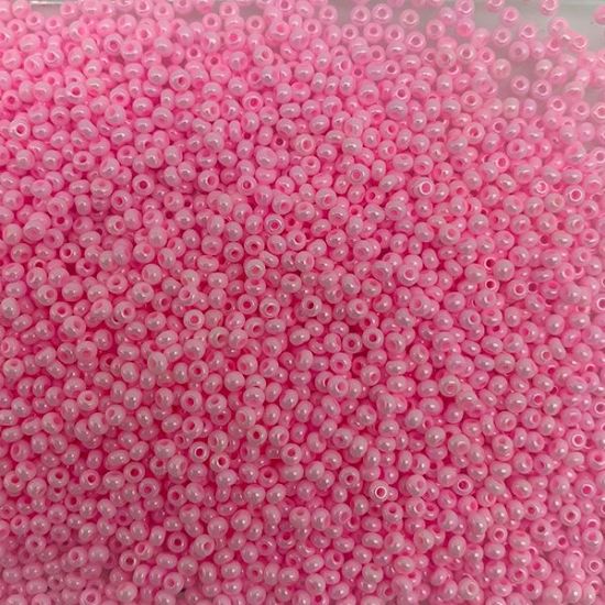 Picture of Size 11 Czech Seed Beads, Opaque Pink Dyed, Approximately 25 Grams