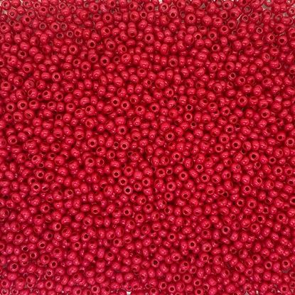 Picture of Size 11 Czech Seed Beads, Opaque Terra Intensive Red, Approximately 25 Grams